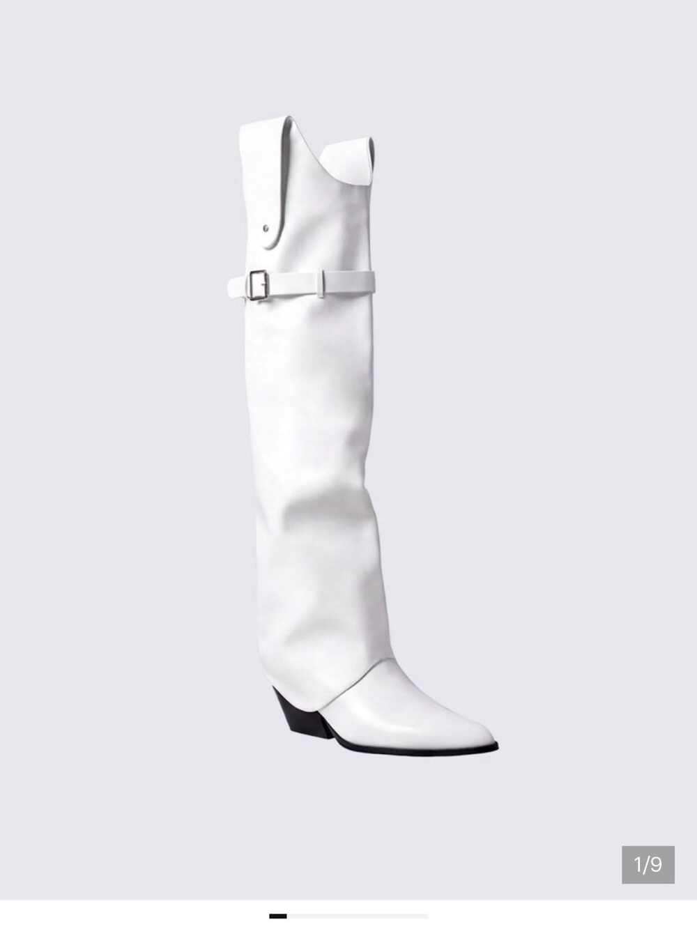White Knee-High (removable sleeve) Boots